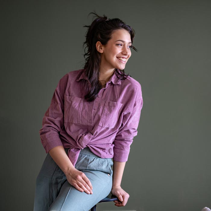 Home portrait of a beautiful young woman