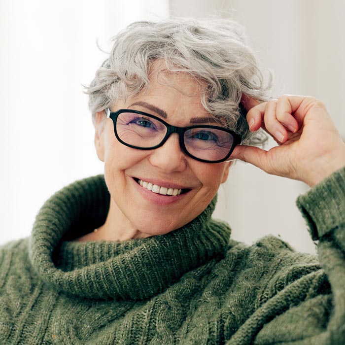senior woman on sofa to relaxing at home